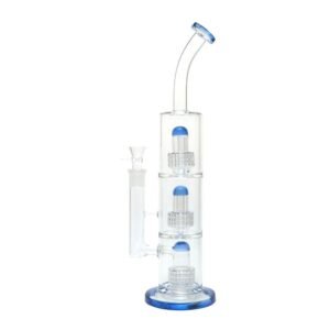 Bent Neck Triple Percolator Matrix Waterpipe 40cm - Greenhut