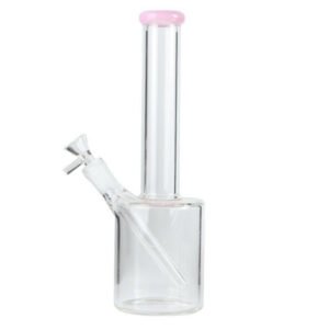 Clear Hard Glass Bottom Bent Waterpipe 32cm