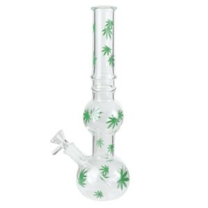 Round Base with Green leave Waterpipe 26cm