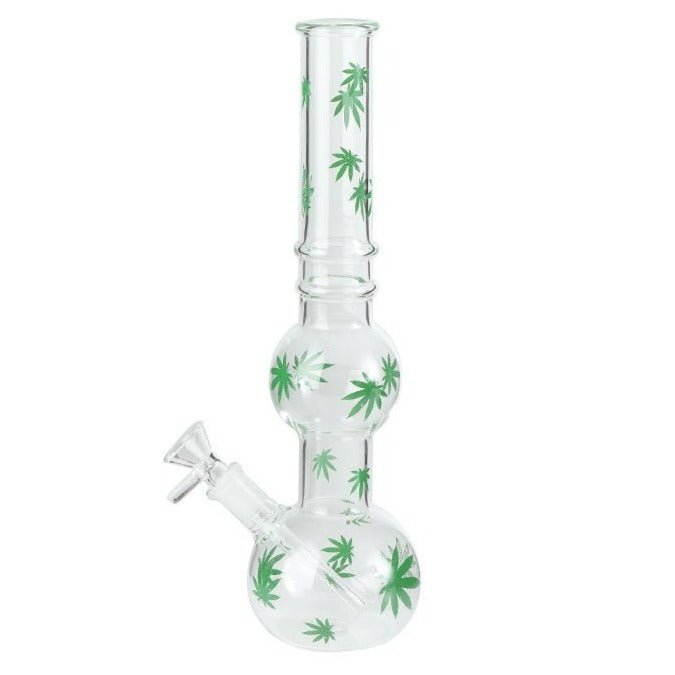 Round Base with Green leave Waterpipe 26cm
