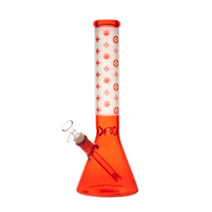 Premium Red Colored Pattern Waterpipe 35cm - Greenhut