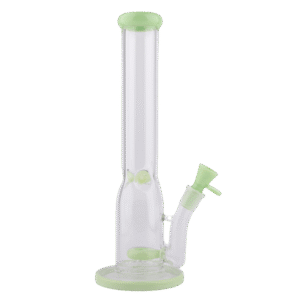 Milky Green Glass Straight Waterpipe 32cm - Greenhut