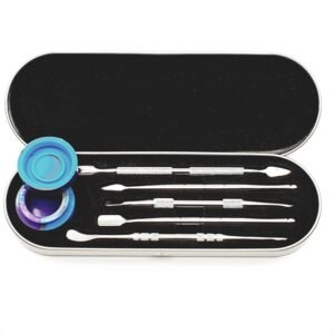 6 Piece Dabber Tool Set with Hard Case and Container - Greenhut