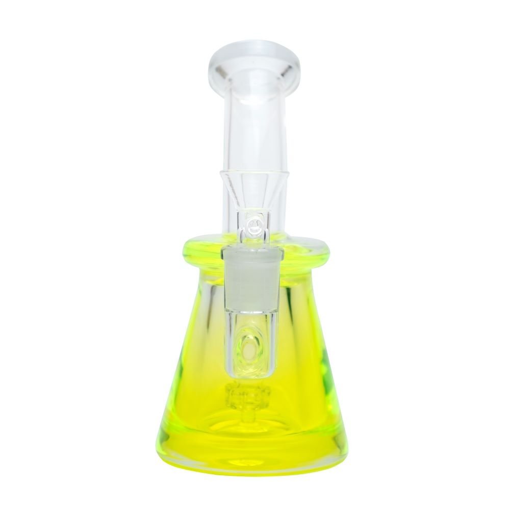 Bent Neck Chilled Glass Waterpipe 17cm - Greenhut