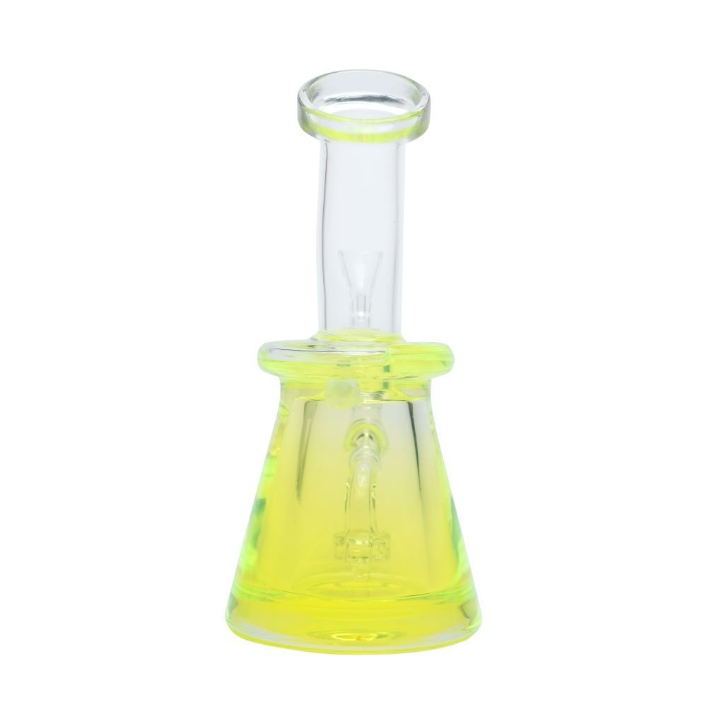 Bent Neck Chilled Glass Waterpipe 17cm - Greenhut