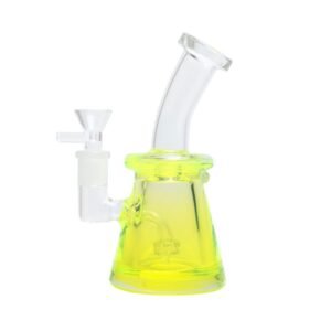Bent Neck Chilled Glass Waterpipe 17cm - Greenhut