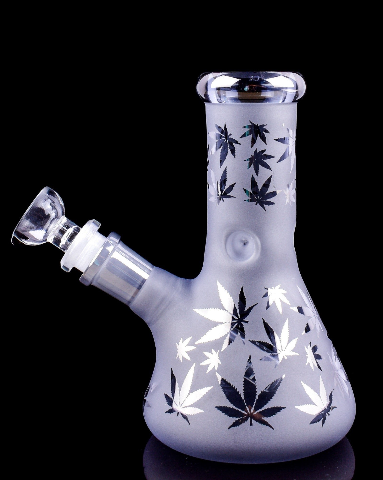 Electroplated Patterns Frosted Mini Beaker Shape Waterpipe 14cm - Image 2
