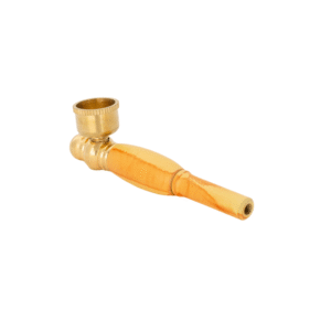 Wooden Colored Metal Smoking Pipe 6.5cm - Greenhut