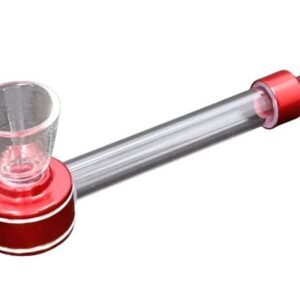 Colored Metal & Glass Smoking Pipe 10.5cm - Greenhut