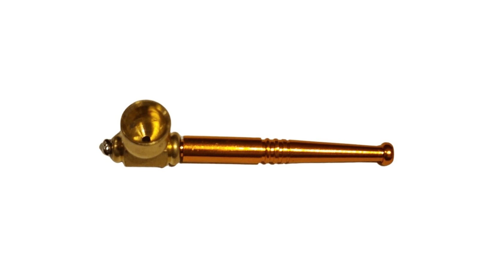 Colored Metal & Brass Smoking Pipe 9cm - Image 2