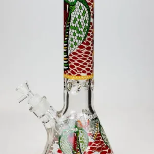 King Cobra Pattern Beaker Base Waterpipe 26cm - Greenhut