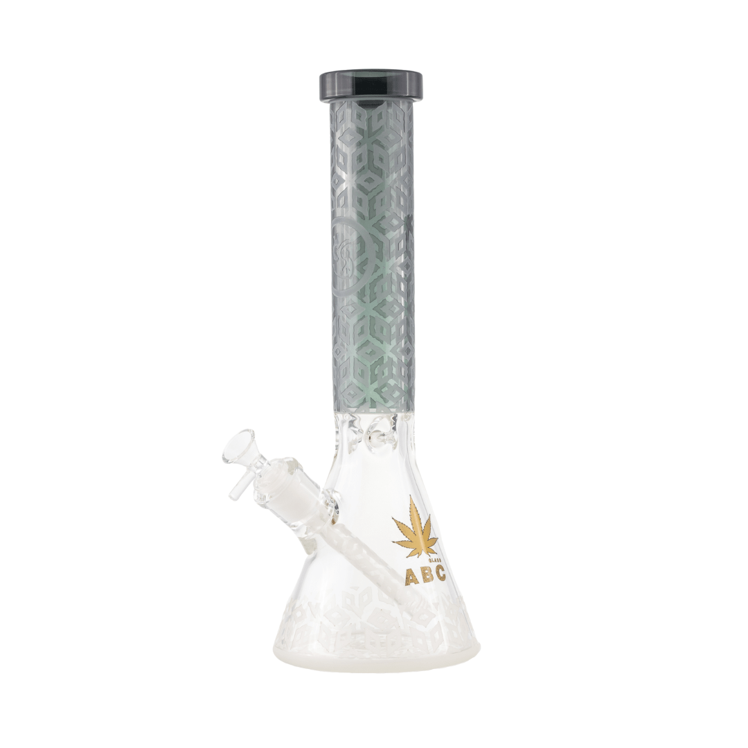 Solid Grip Pattern Glass Waterpipe 36cm - Greenhut