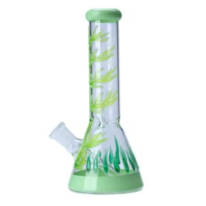 Colored Flames Glowing Beaker Shape Waterpipe 20cm