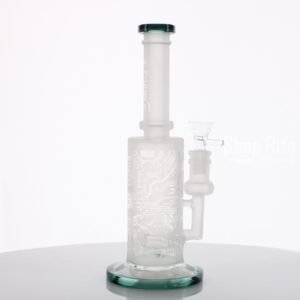 Frosted Glass Sandblast Waterpipe 24cm
