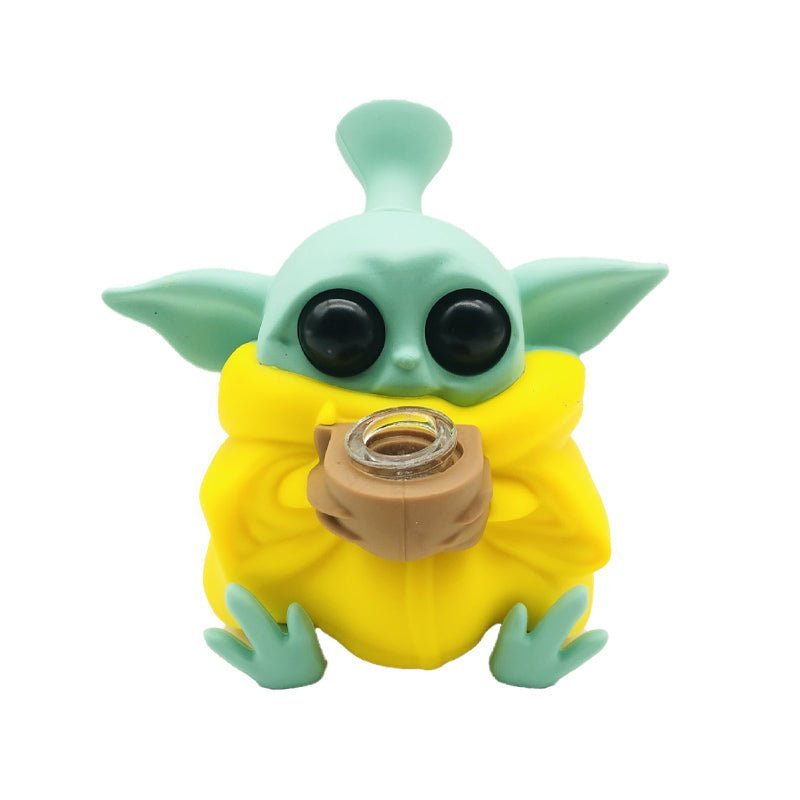 Baby Yodha Grogu Bubbler Silicone Waterpipe - Greenhut