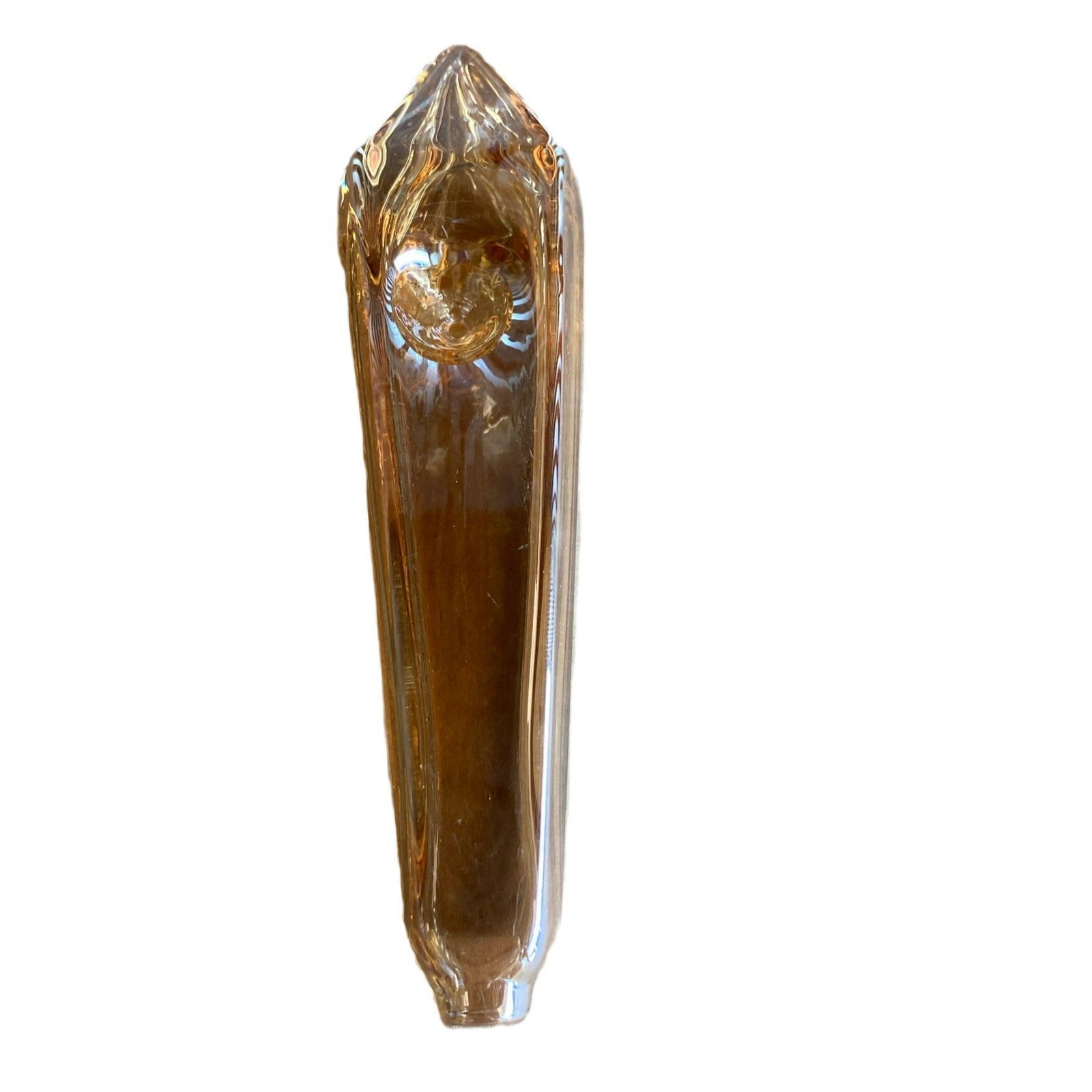 Shiny Diamond Shape Glass Smoking Pipe - Image 2