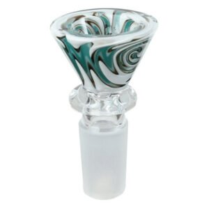 Colored Stripes Glass Drop Cone 14MM