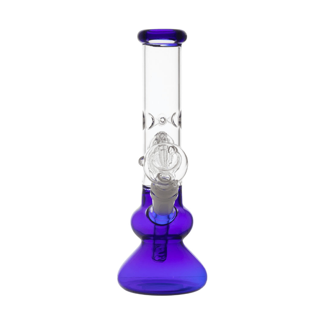 Colored Straight Glass Waterpipe with Percolator 25cm - Greenhut