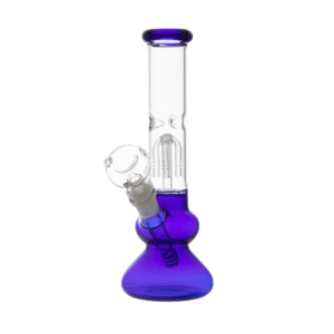 Colored Straight Glass Waterpipe with Percolator 25cm - Greenhut