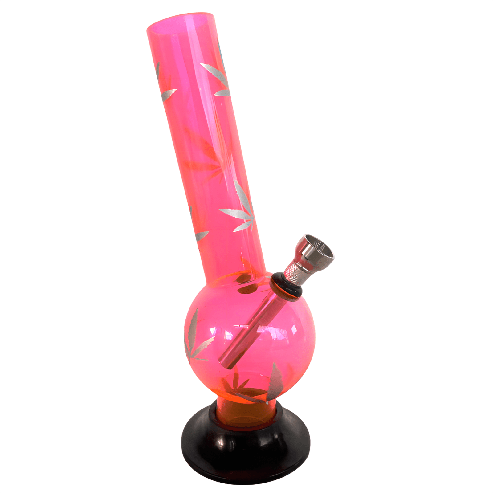 Acrylic Medium Round Shape Pattern Waterpipe 20cm - Greenhut