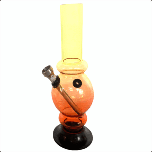 Acrylic Medium Fat Belly Shape Pattern Waterpipe 20cm - Greenhut