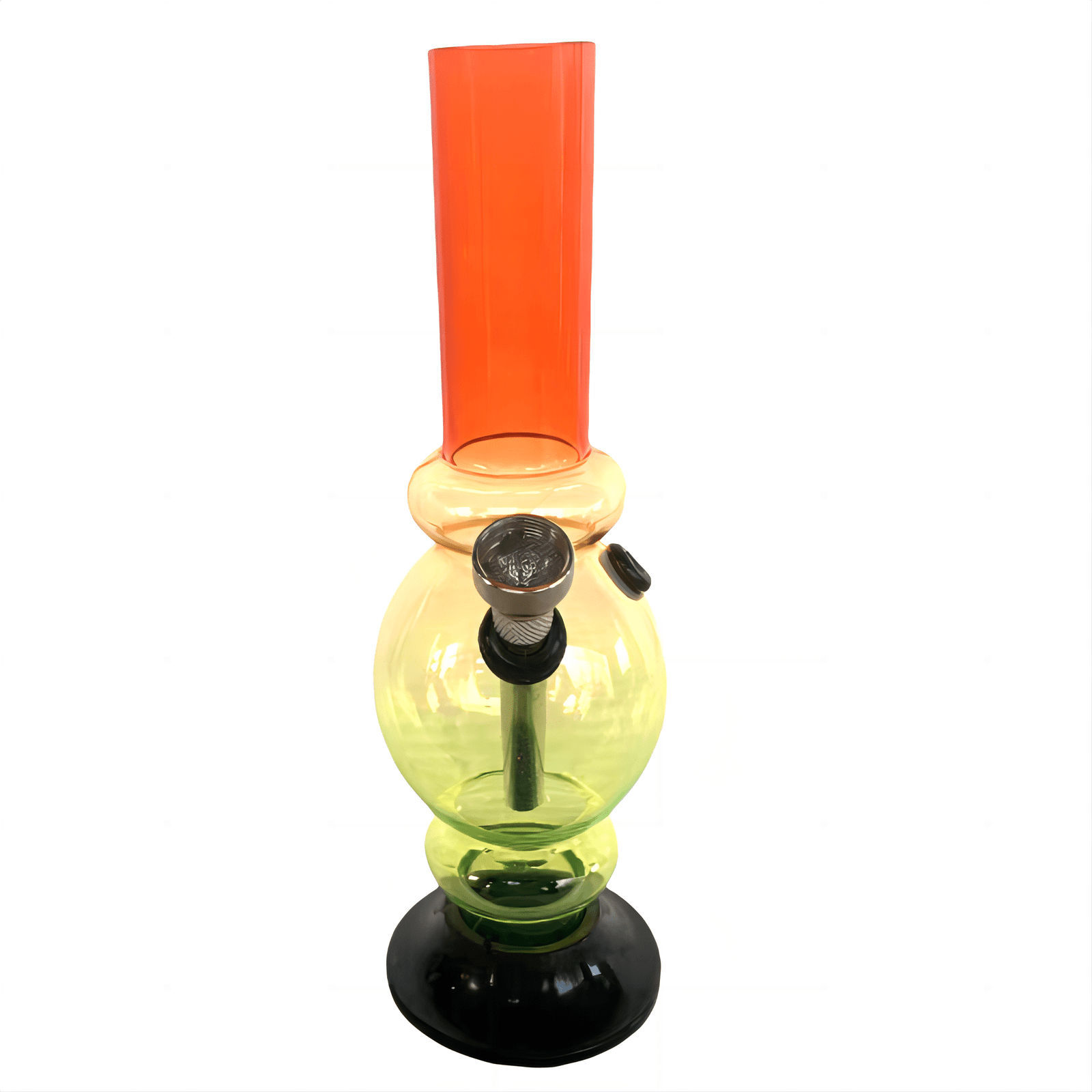 Acrylic Medium Fat Belly Shape Pattern Waterpipe 20cm - Greenhut