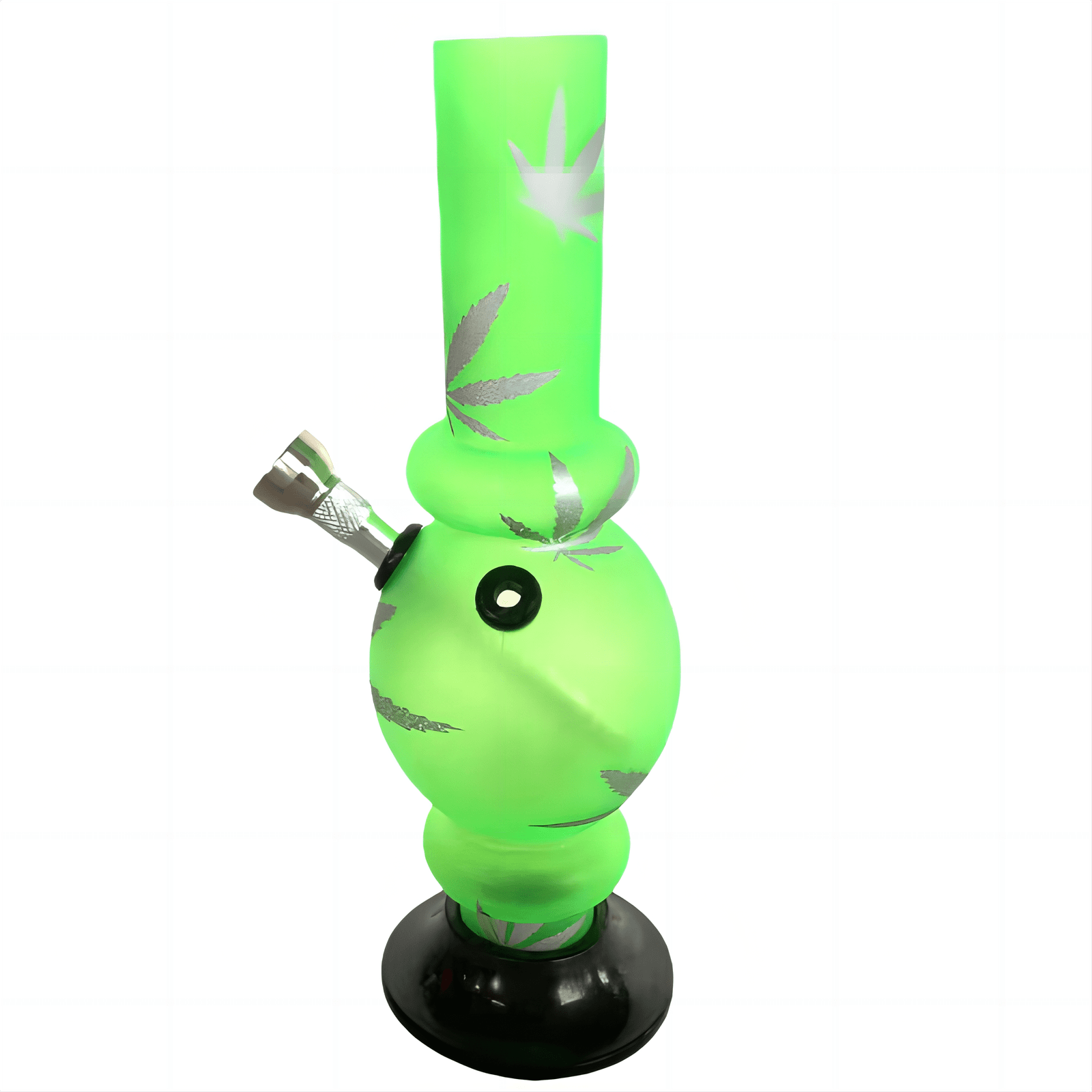 Acrylic Medium Fat Belly Shape Pattern Waterpipe 20cm - Greenhut