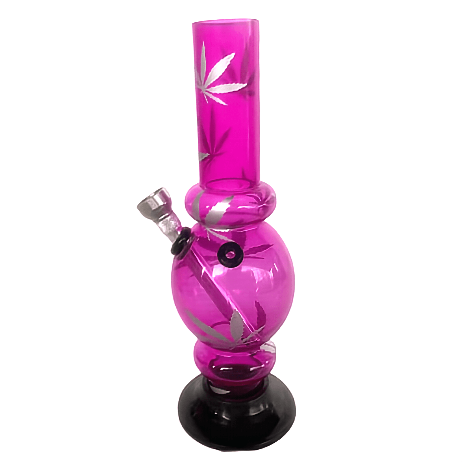 Acrylic Medium Fat Belly Shape Pattern Waterpipe 20cm - Greenhut