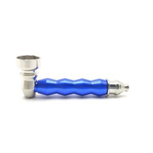 Colored Spiral Metal Smoking Pipe  8cm