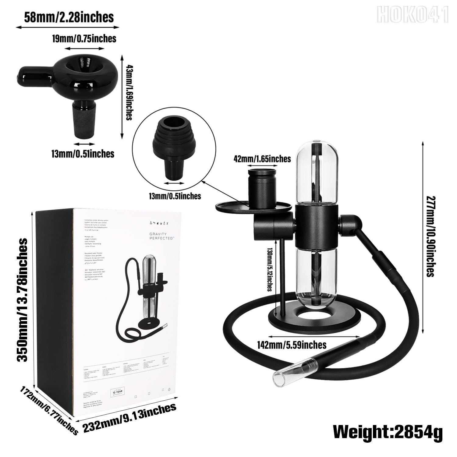 Mini Gravity 360 Rotating Infuser Waterpipe Hookah - Image 2