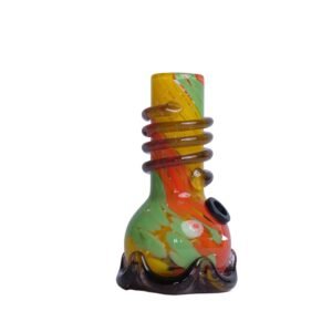 Multicolor Solid Glass Waterpipe 15cm