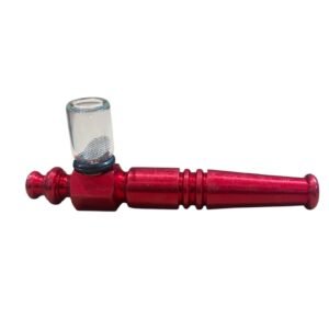 Colored Metal Smoking Pipe with Glass Cone 8cm - Greenhut