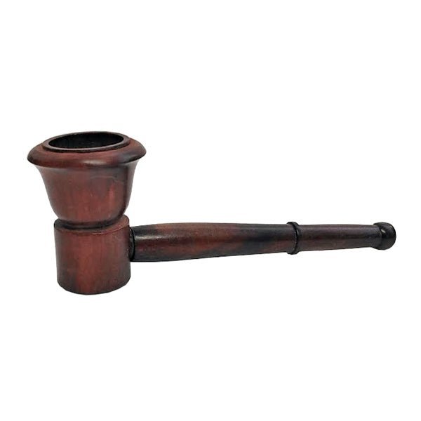 Dark Wooden Rosewood Smoking Pipe - Greenhut