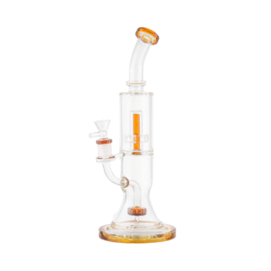 Colored Straight Glass Waterpipe with Percolator 30cm - Greenhut