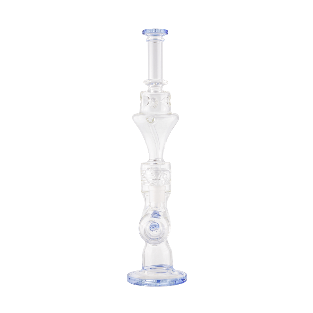 Mixed Glass Tube Percolator Nerve Waterpipe 41cm - Greenhut