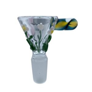 Flowers Colored Design Glass Bowl 14mm - Greenhut
