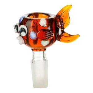 Fish Design Colored Glass Bowl 14mm - Greenhut