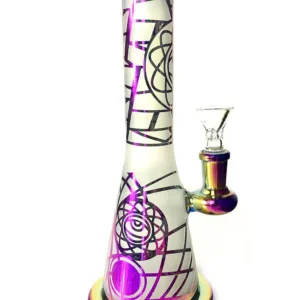 Electroplated Multi Color Waterpipe with Base 22cm - Greenhut