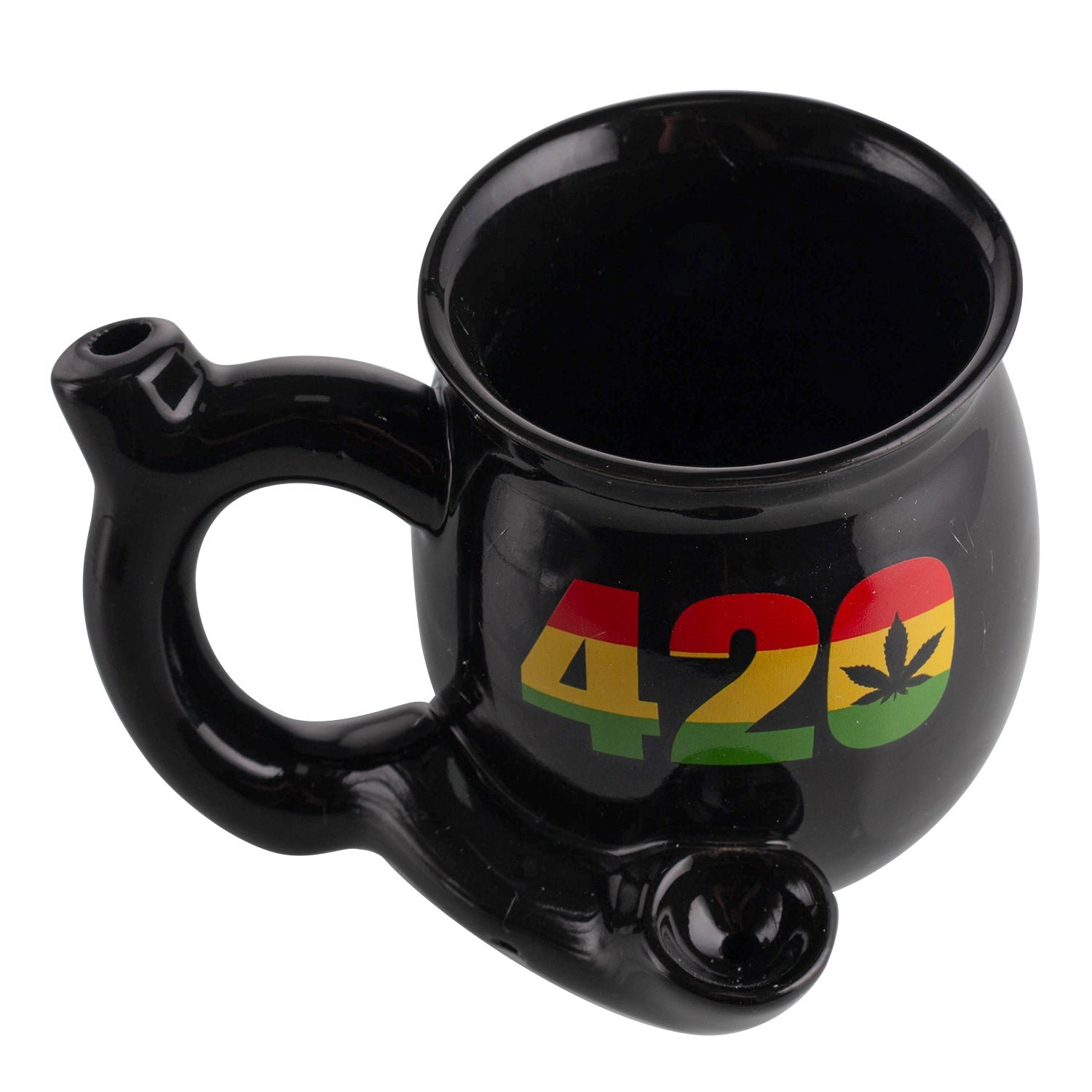 420 Ceramic Mug Smoking Pipe 10.5oz - Image 2