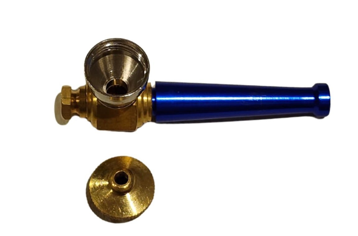 Coloured Brass & Metal Smoking Pipe 7cm - Image 2