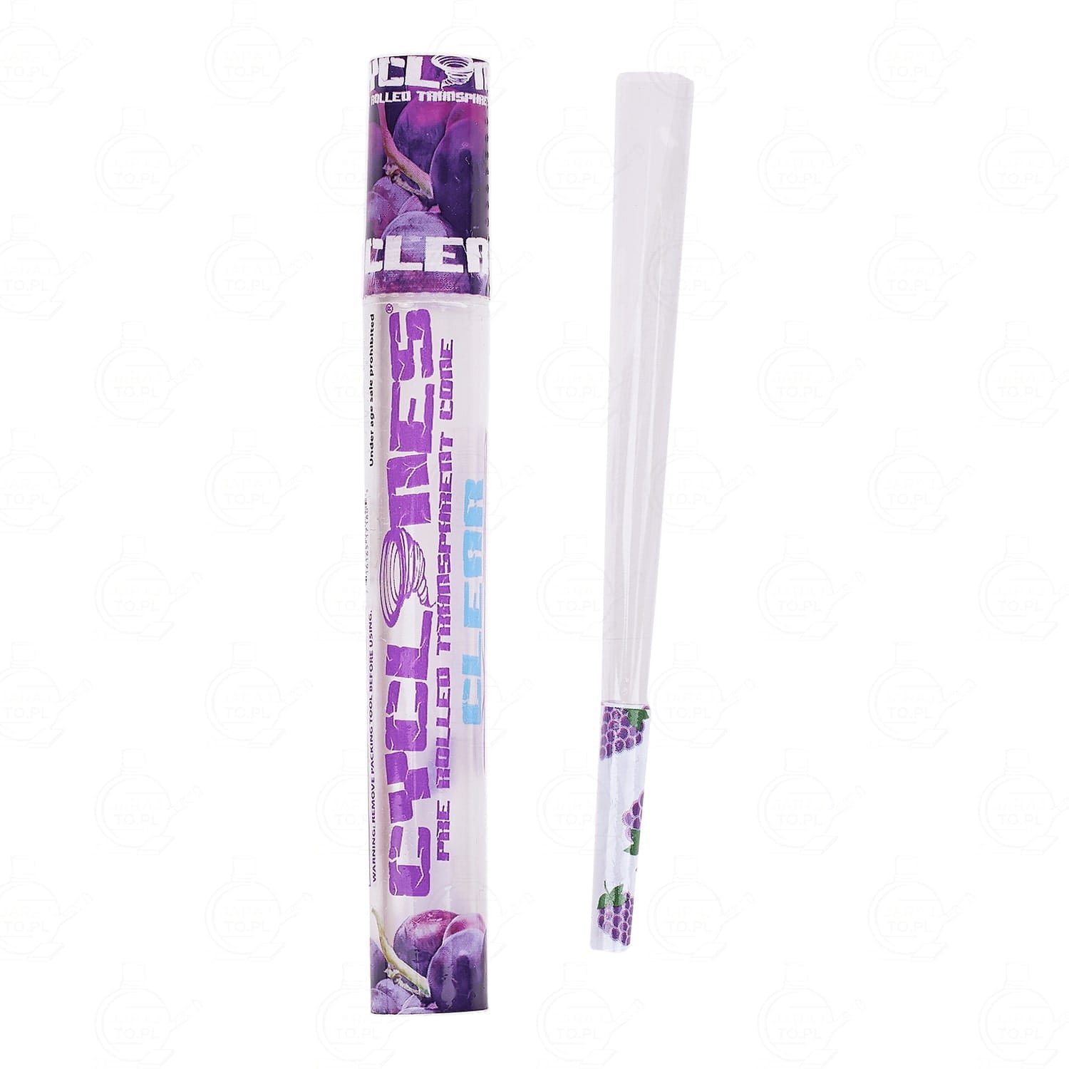 Cyclones Clear Grape Flavor Cone