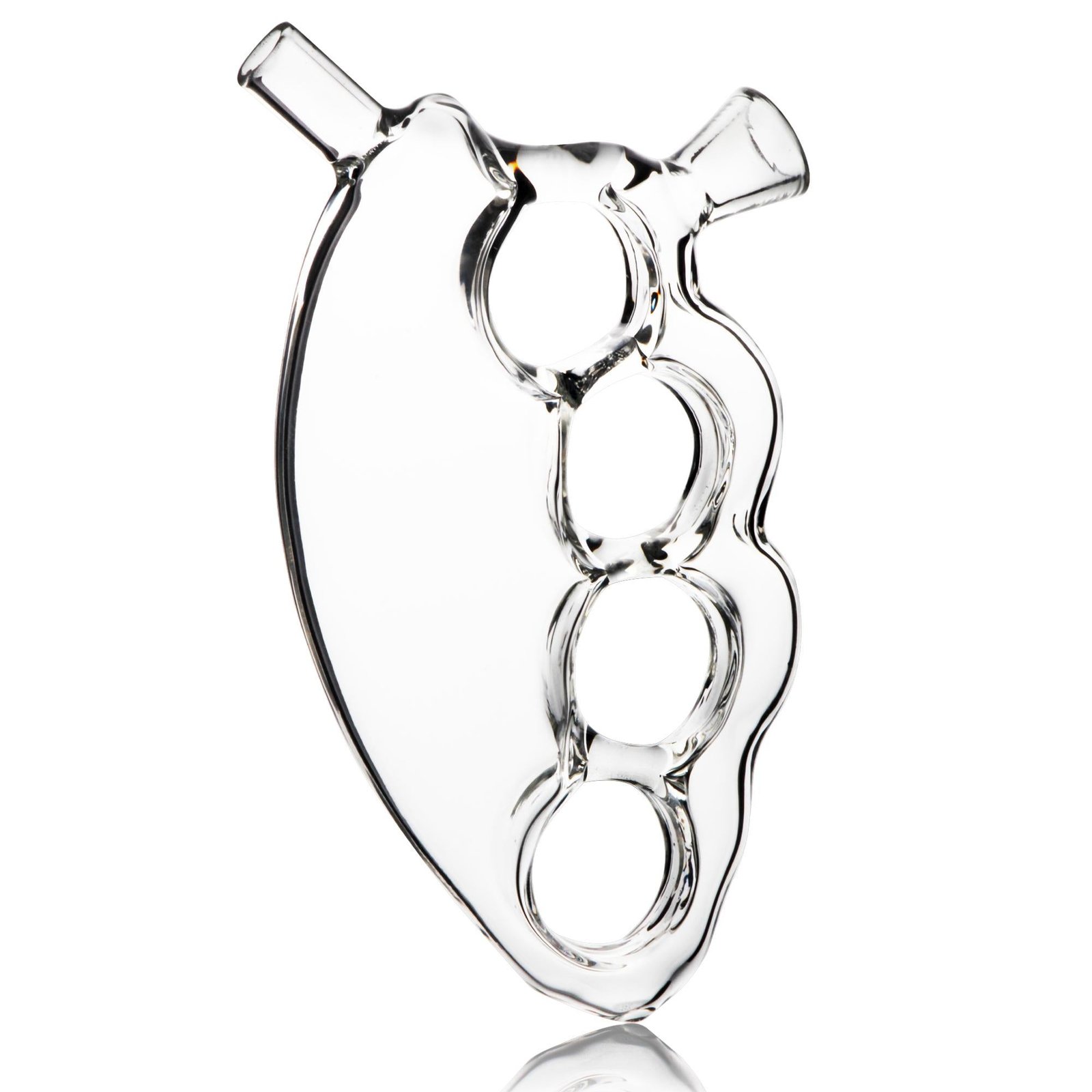 Glass Knuckle Bubbler Cone Holder Pipe