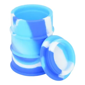Multi Colored Barrel Silicon Container