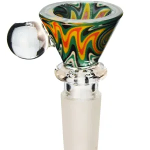 Flame Colored Glass Bowl with Round Handle 14mm - Greenhut