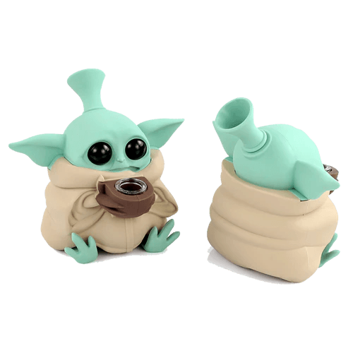 Baby Yodha Grogu Bubbler Silicone Waterpipe - Image 4